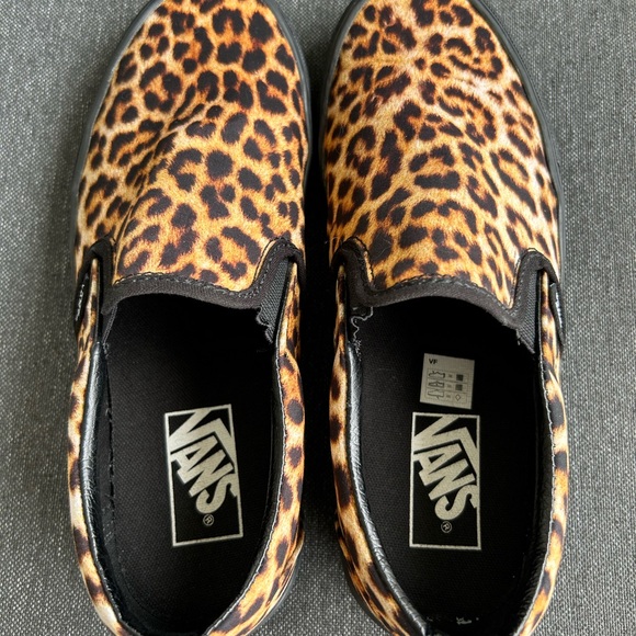Vans Leopard Print Slip-On Canvas Sneakers - Picture 5 of 7